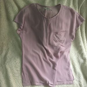 Madewell Silk Blouse Lilac Size Small